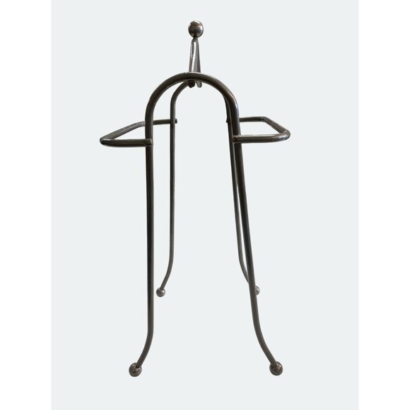 Vintage Wrought Iron Towel Holder Stand Free Standing Bathroom Organizer - Picture 4 of 7